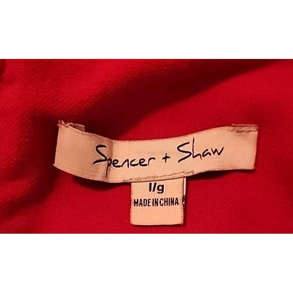 Spencer and Shaw Poppy Red Sleevless Sheath Dress Large Slimming - Picture 3 of 10